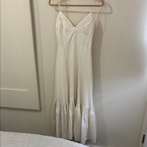 Abercrombie White Spaghetti-Strap Maxi Dress - Size Small